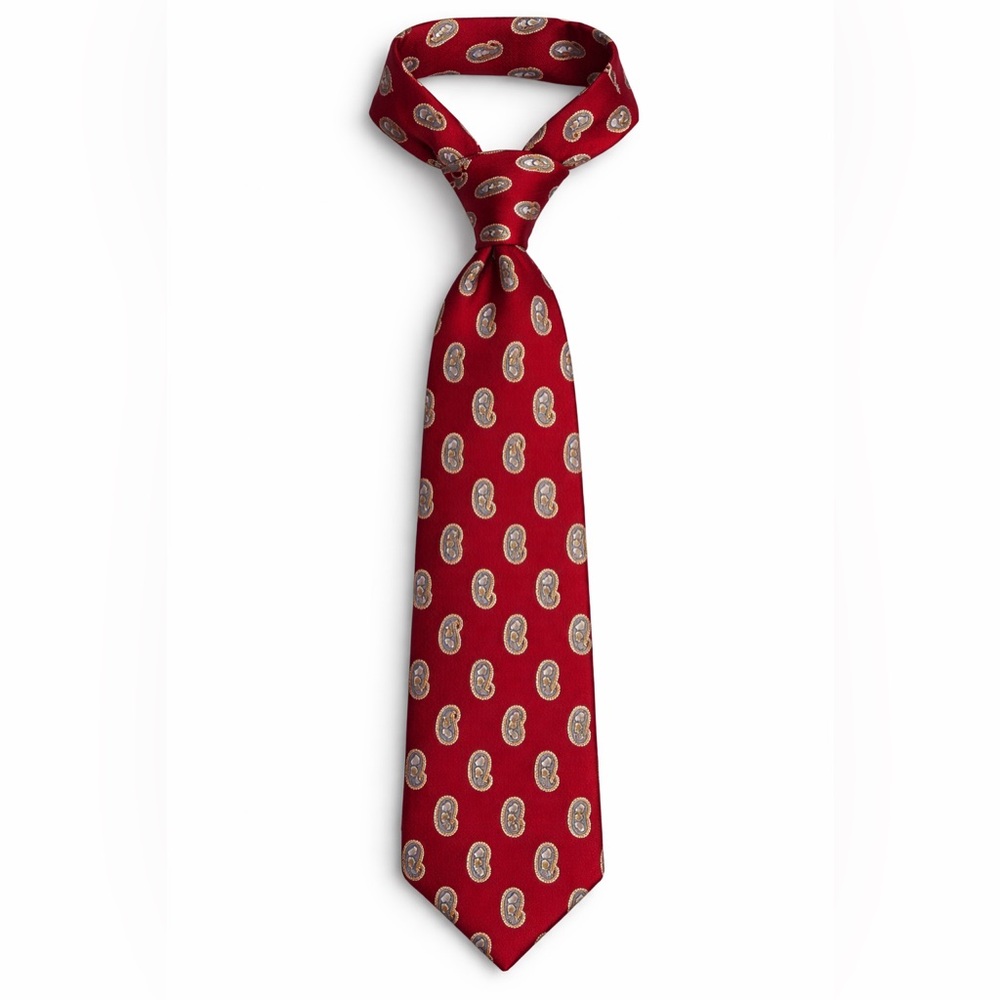 Liberty of London Vintage Red Cotton Paisley Tie